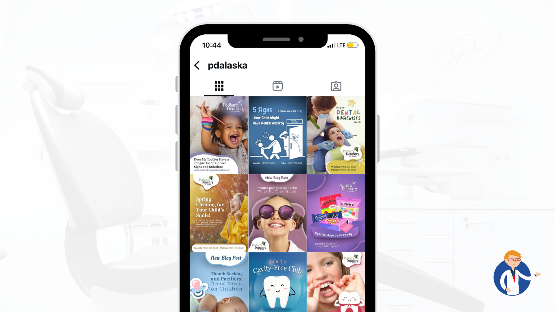 A cell phone with a bunch of pictures on it.