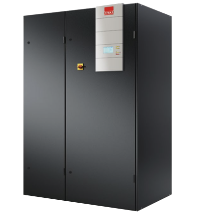 3D render of a modular and scalable data center design, showcasing flexible infrastructure for future expansion and energy-efficient systems