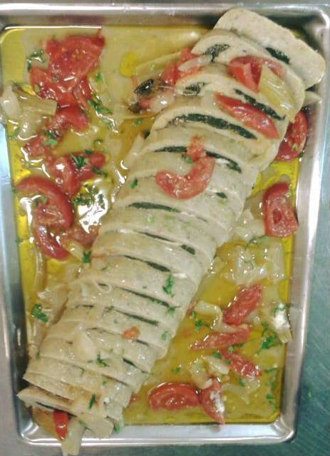 Fette di sformato a base di pesce