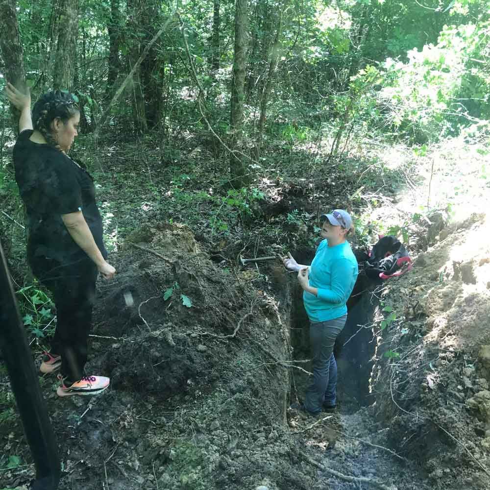 Woman on The Excavated Area — Benton, AR — Emery Pump Service