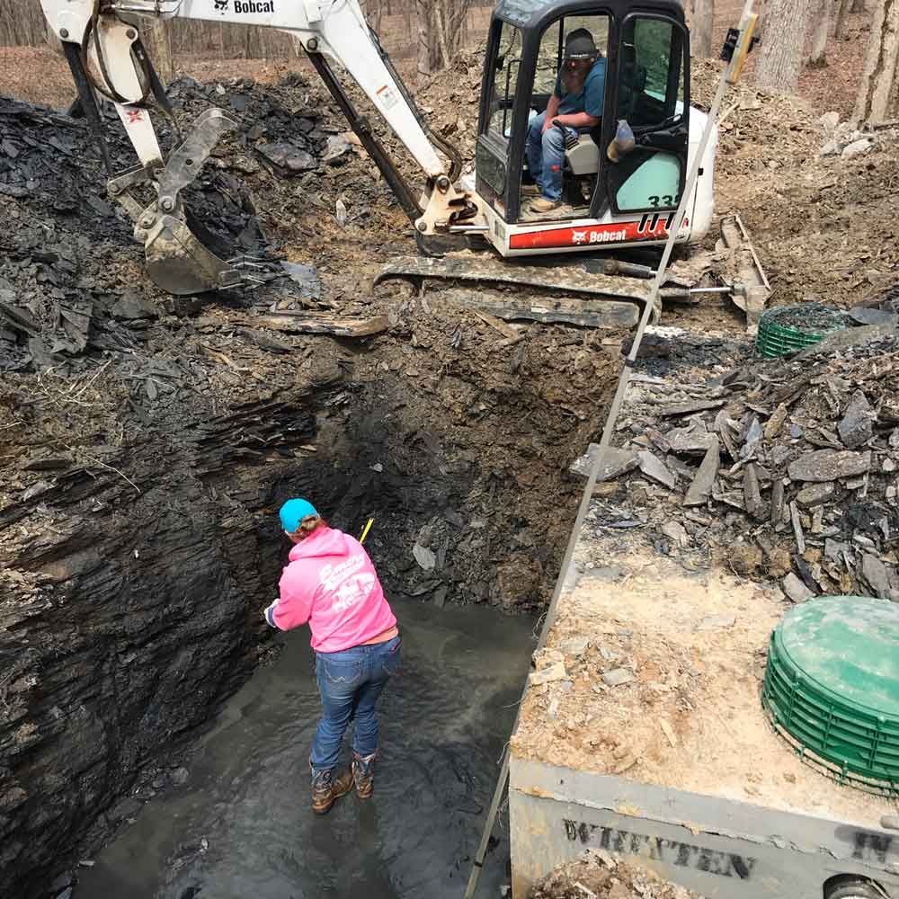 Digging the Ground for Septic Installation — Benton, AR — Emery Pump Service