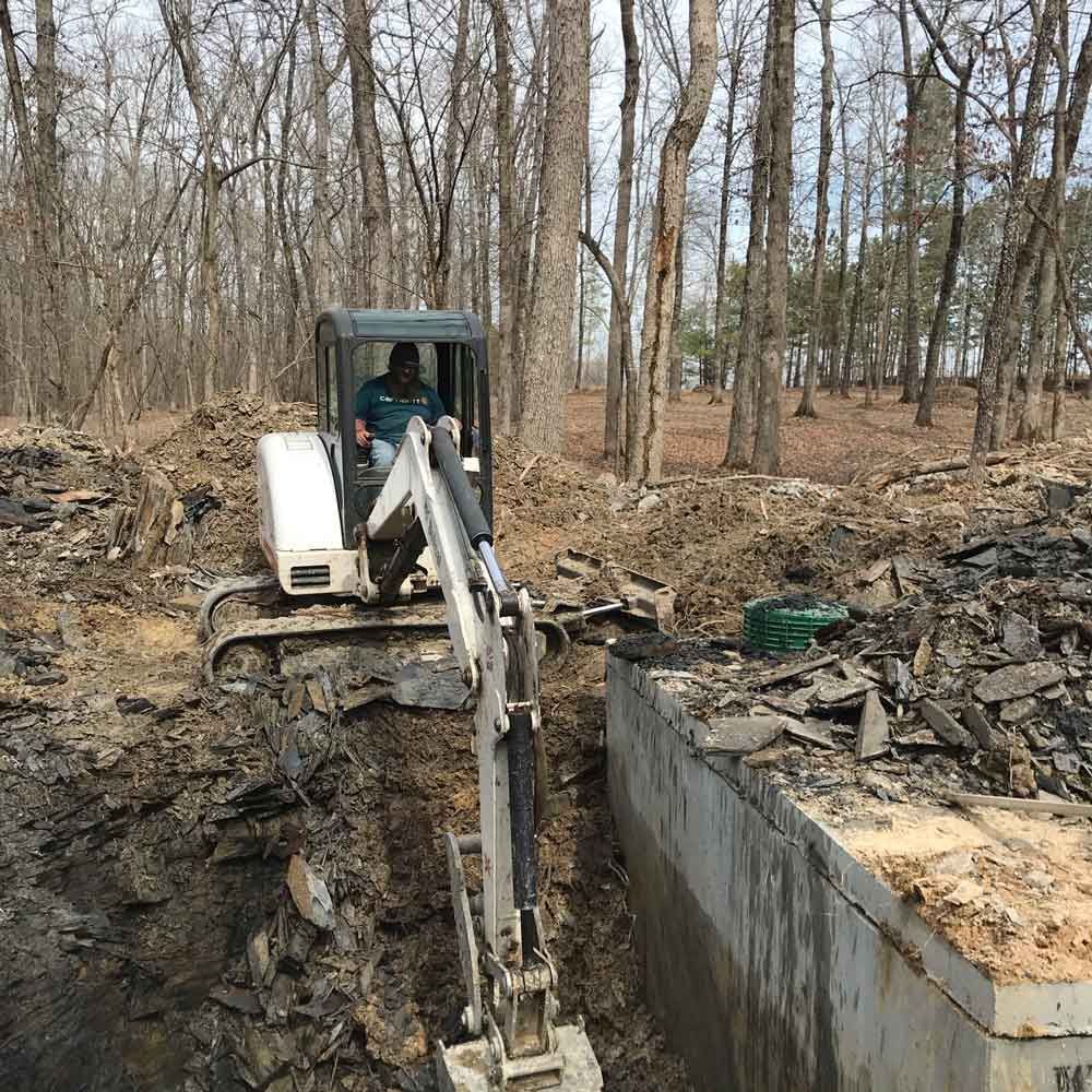Digging the Ground Using Excavator — Benton, AR — Emery Pump Service