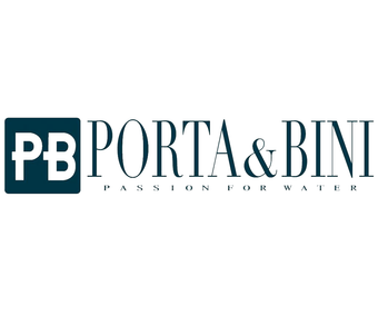 Il logo di porta & bini è mostrato su sfondo bianco.