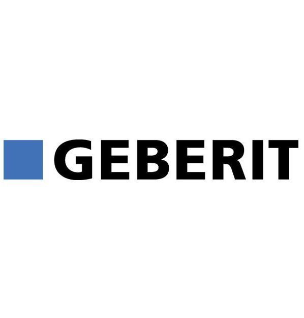Il logo geberit è blu e nero su sfondo bianco.