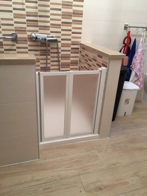 box in vetro satinato per vasca