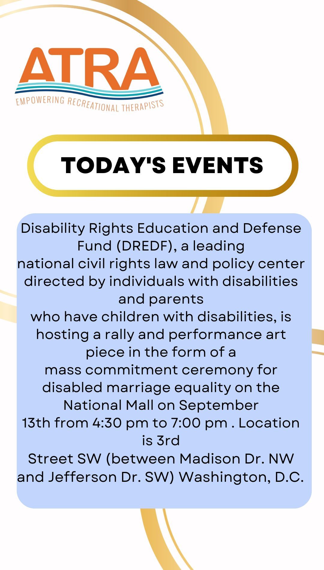 DISABILITY RIGHTS EDUCATION & DEFENSE FUND UPCOMING RALLY AND ...