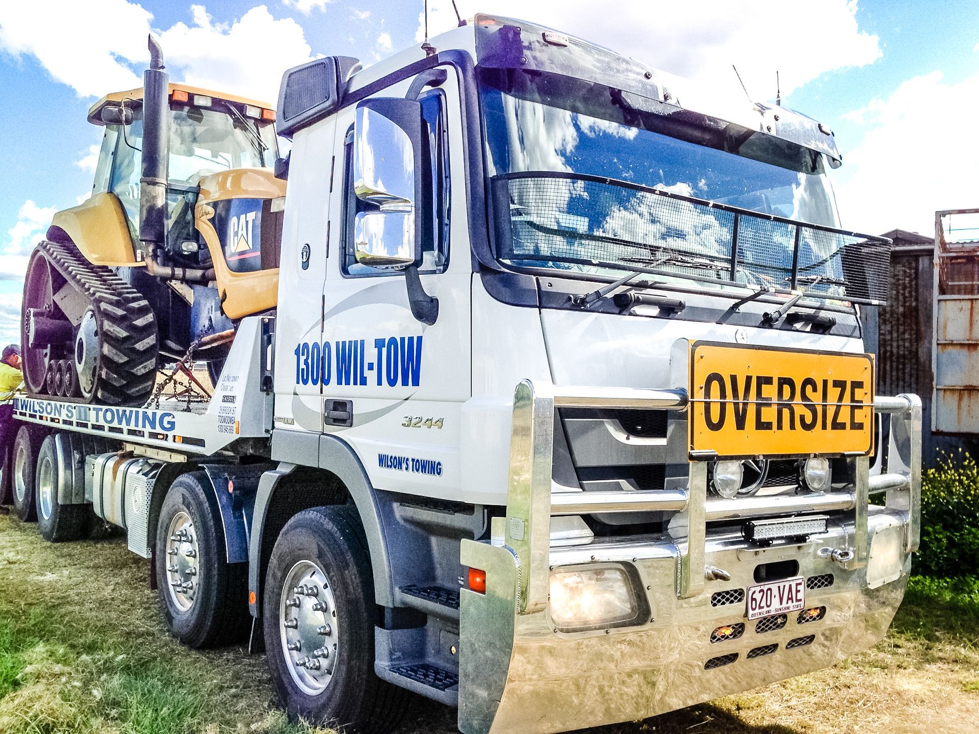 Oversized Tow Truck Towing Machinery— Wilson's Towing In Westbrook, QLD