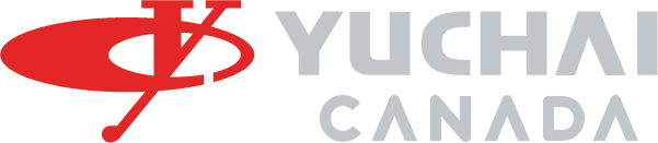 Yuchai Canada logo with red design and gray text on white background.