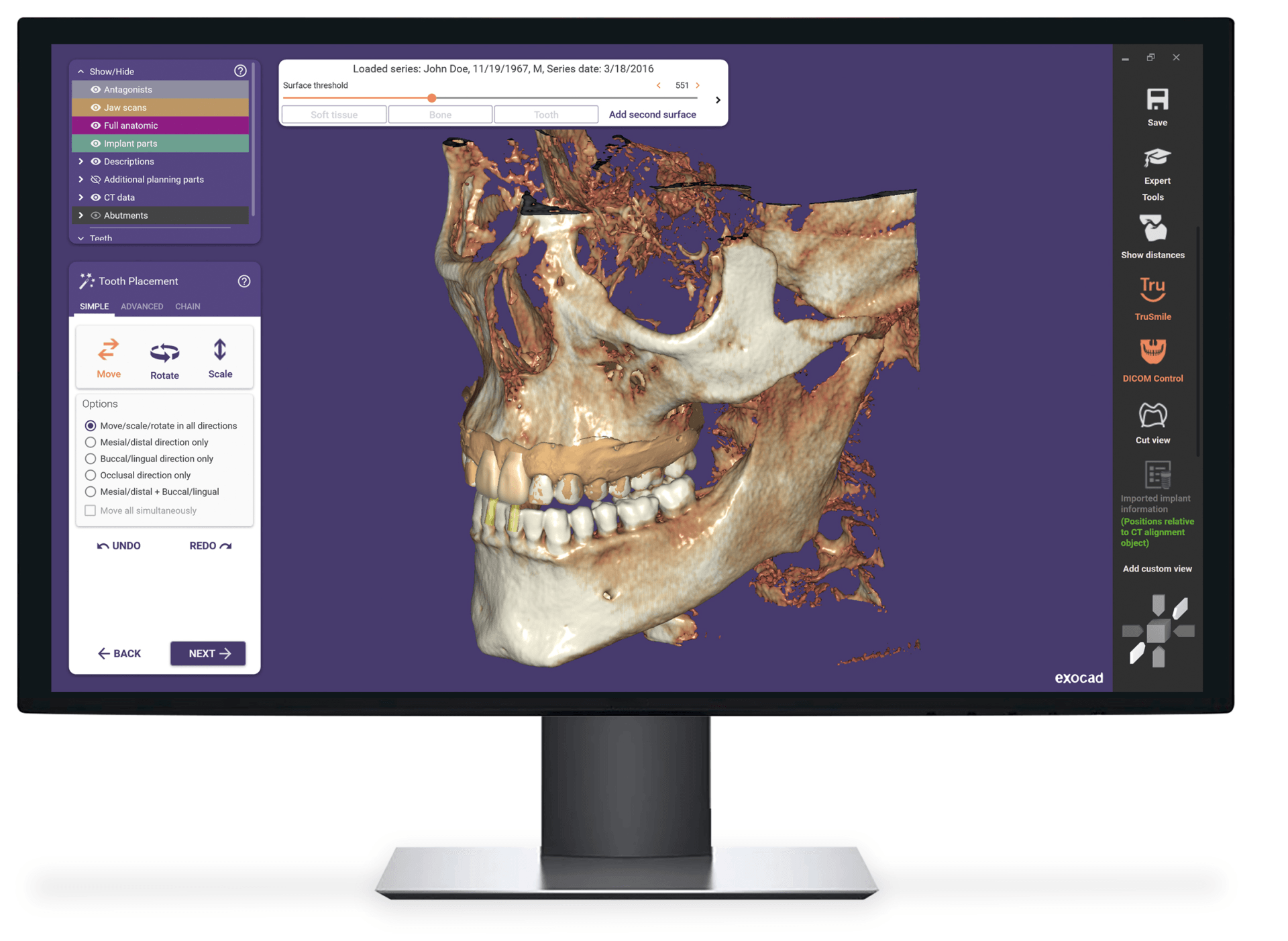 A computer monitor with a skull on the screen.