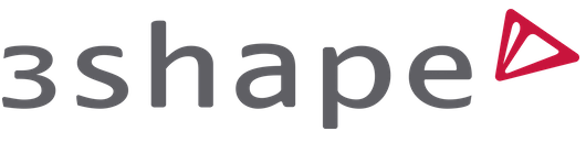 A close up of the 3shape logo on a white background.