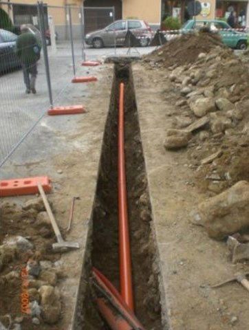 Impianto fognario in realizzazione