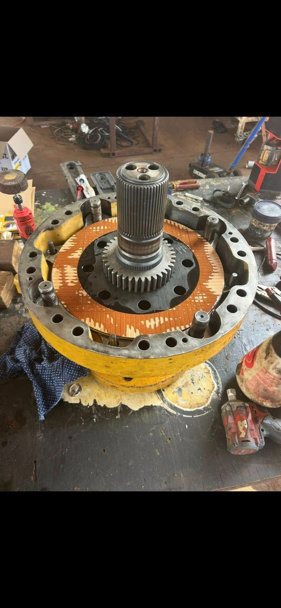 Close-up of a Disassembled Yellow Machine Component — Full Noise Mechanical in Humpty Doo, NT