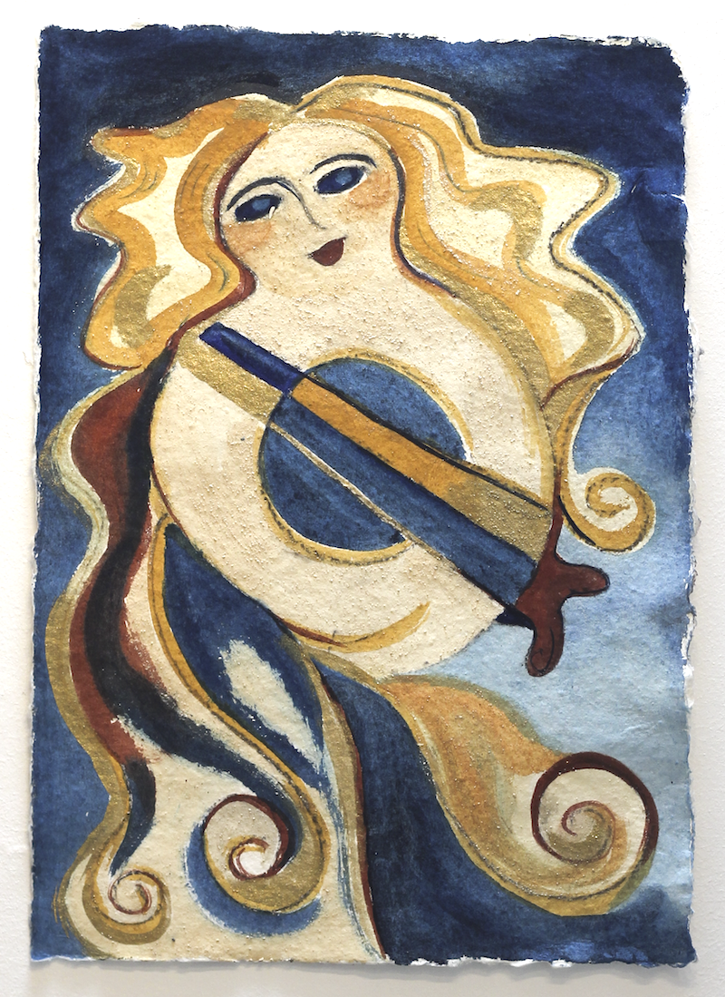 Cerridwen Goddess Painting - Egg Tempera on paper
