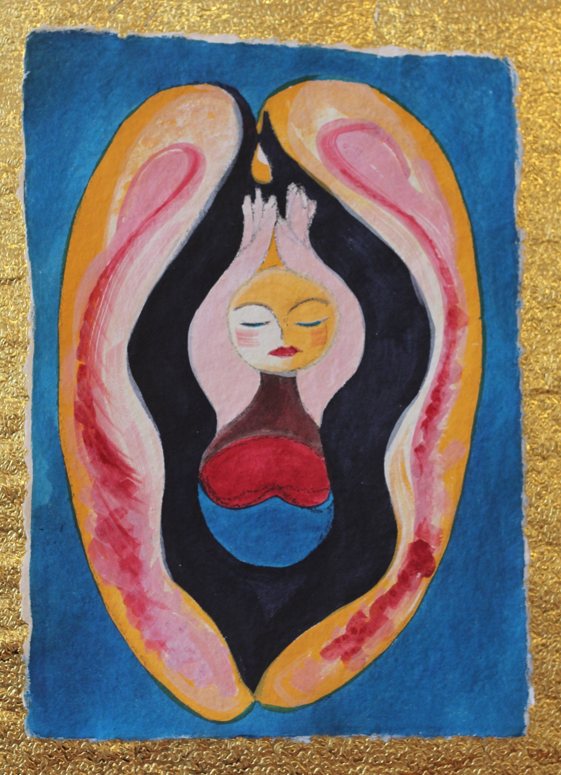 The spirit of the interior, the Goddess inside us, dancing and holding