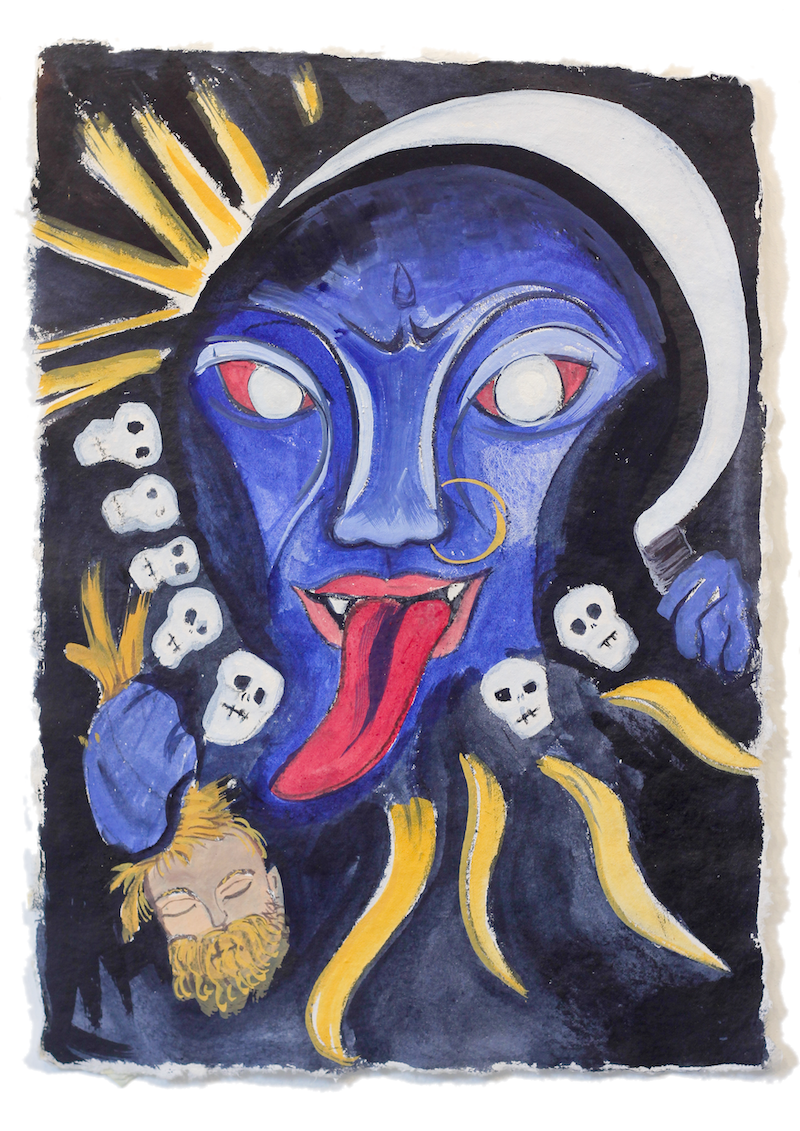 Kali Goddess Painting - Egg Tempera on paper