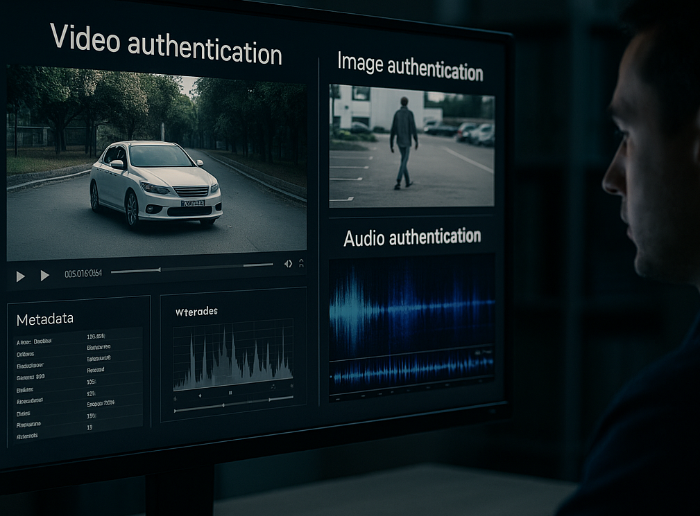 Forensic digital authentication expert analyzing video, image, and audio.