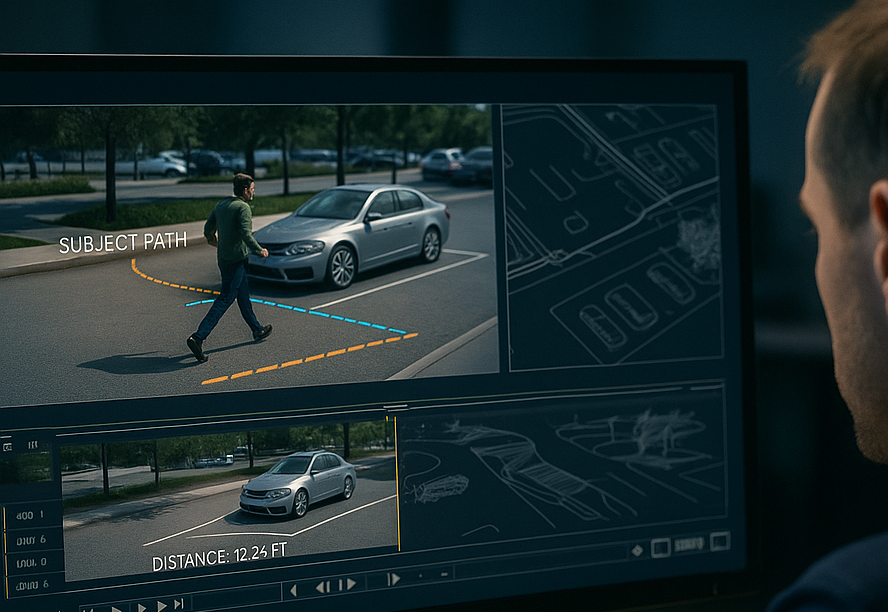 3D forensic visualization expert modeling and analyzing evidence in a 3d digital world.