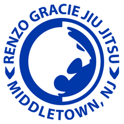 A logo for renzo gracie jiu jitsu in middletown new jersey