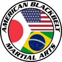 A logo for american black belt martial arts