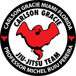 A logo for carlson gracie jiu-jitsu team in miami florida