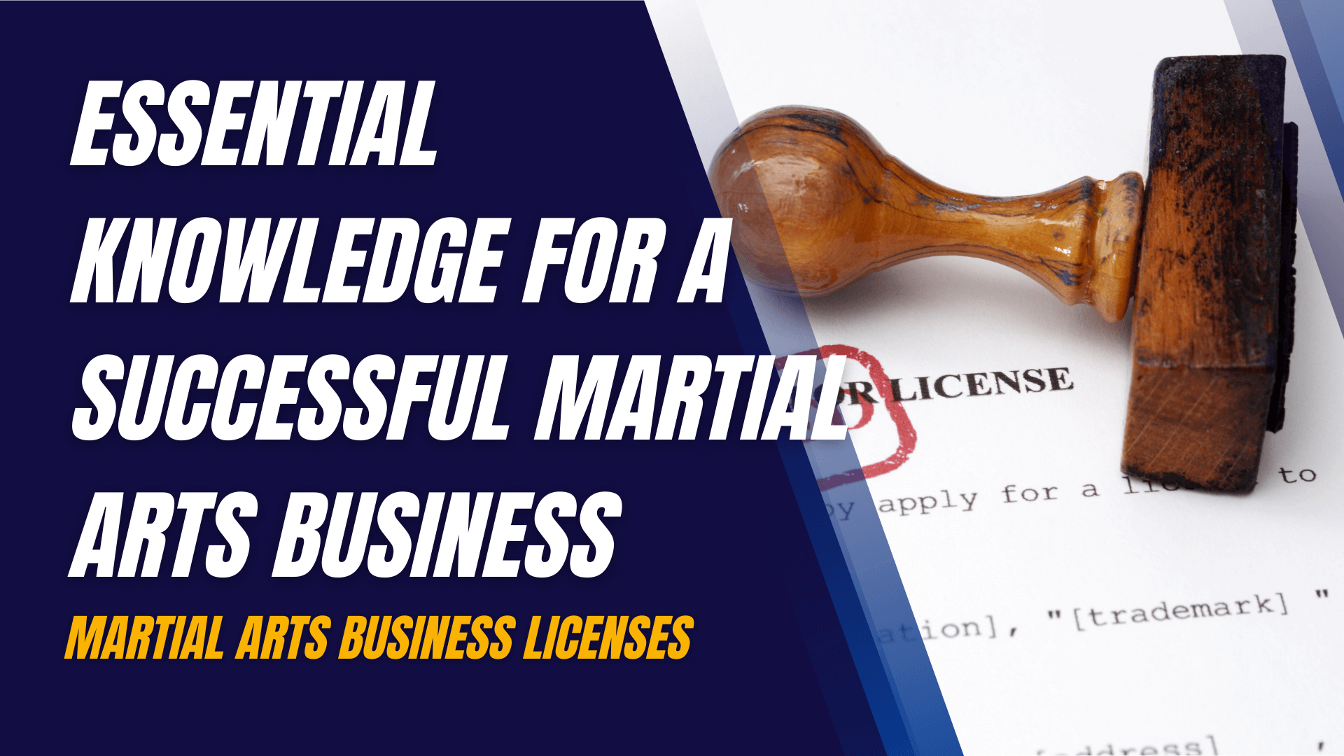 Essential Knowledge for a Successful Martial Arts Business: Martial Arts Business Licenses