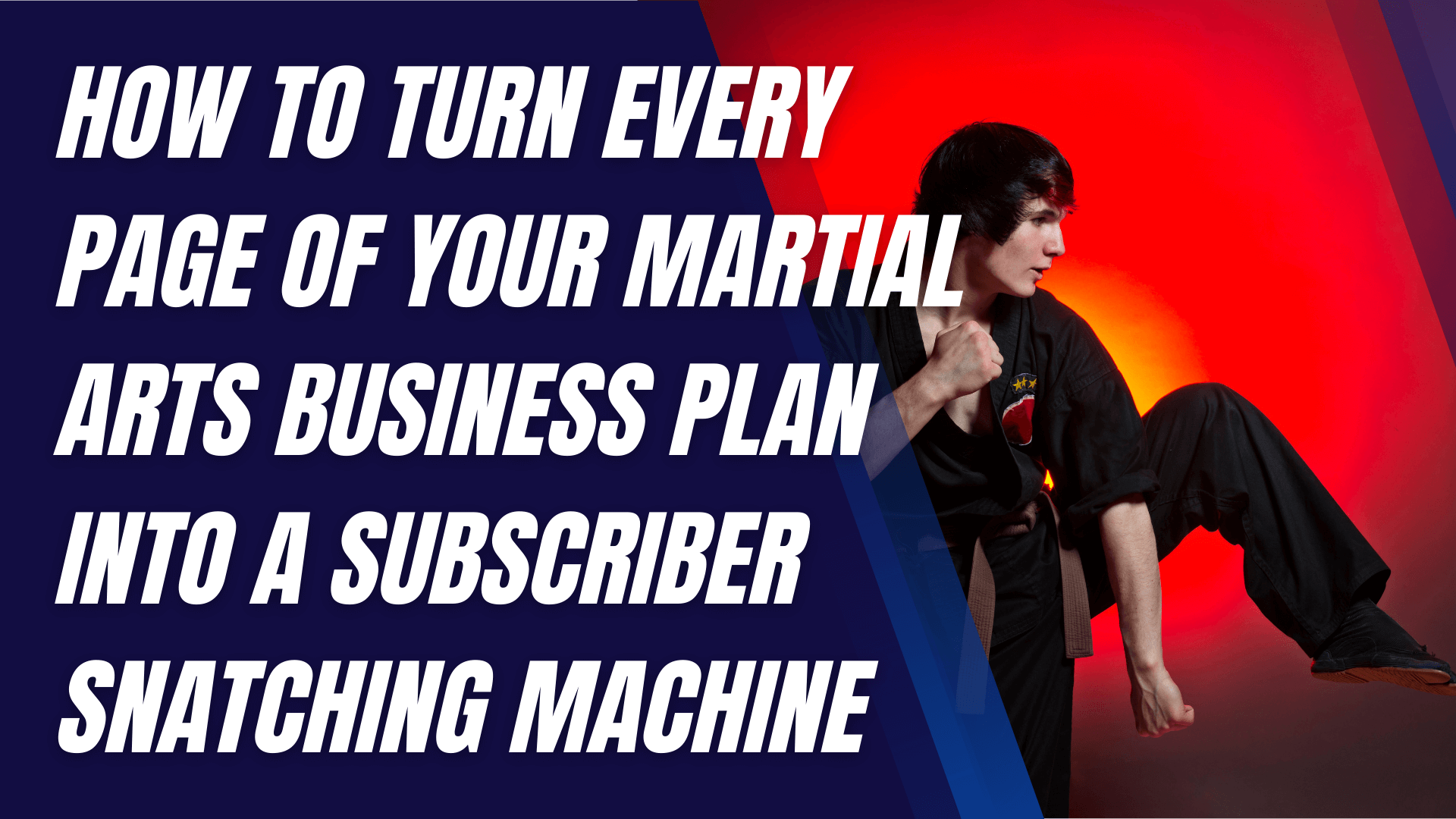 How to Turn Every Page of Your Martial Arts Business Plan into a Subscriber Snatching Machine