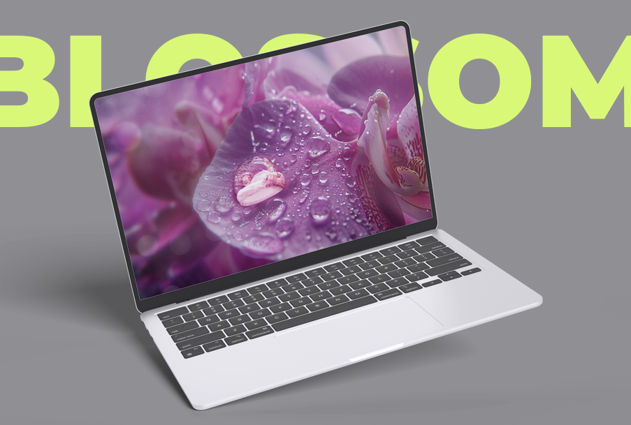 Una computadora portátil con una imagen de una mujer en la pantalla.