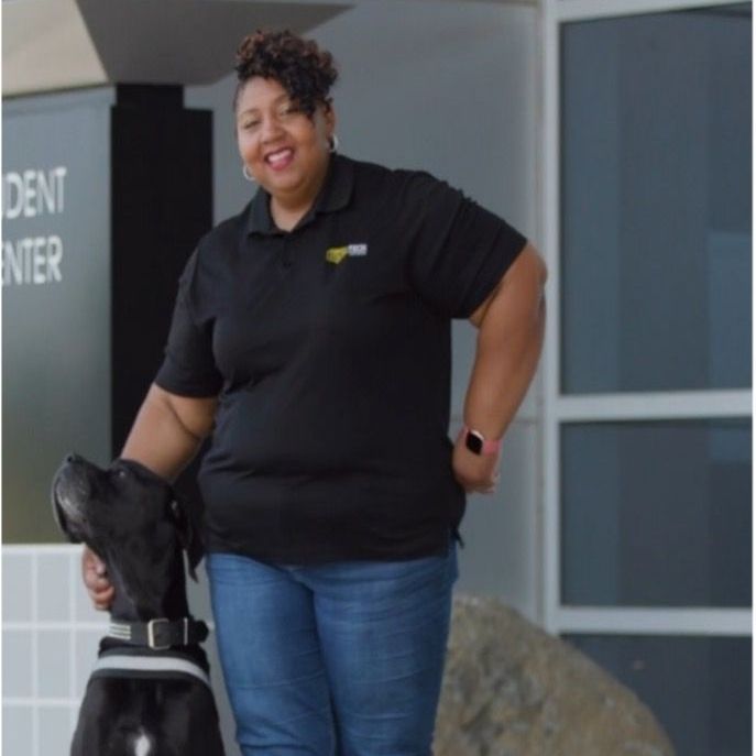 A veteran and her dog