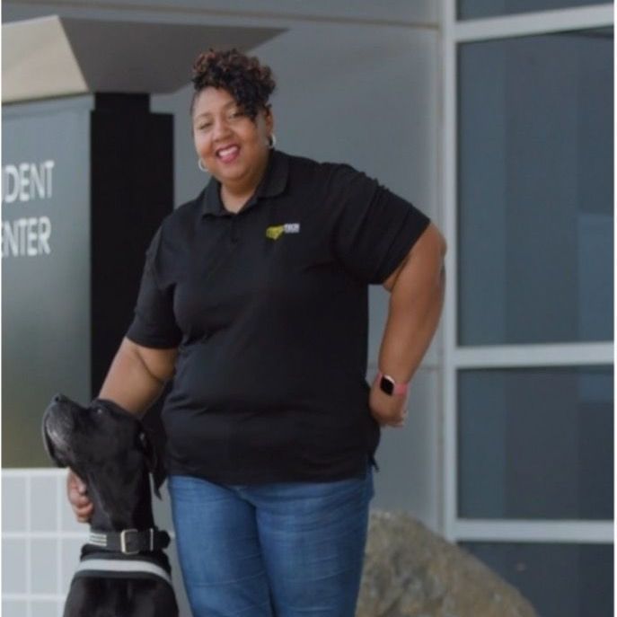 DaLisa and Luna Belle- a vet and her support dog.