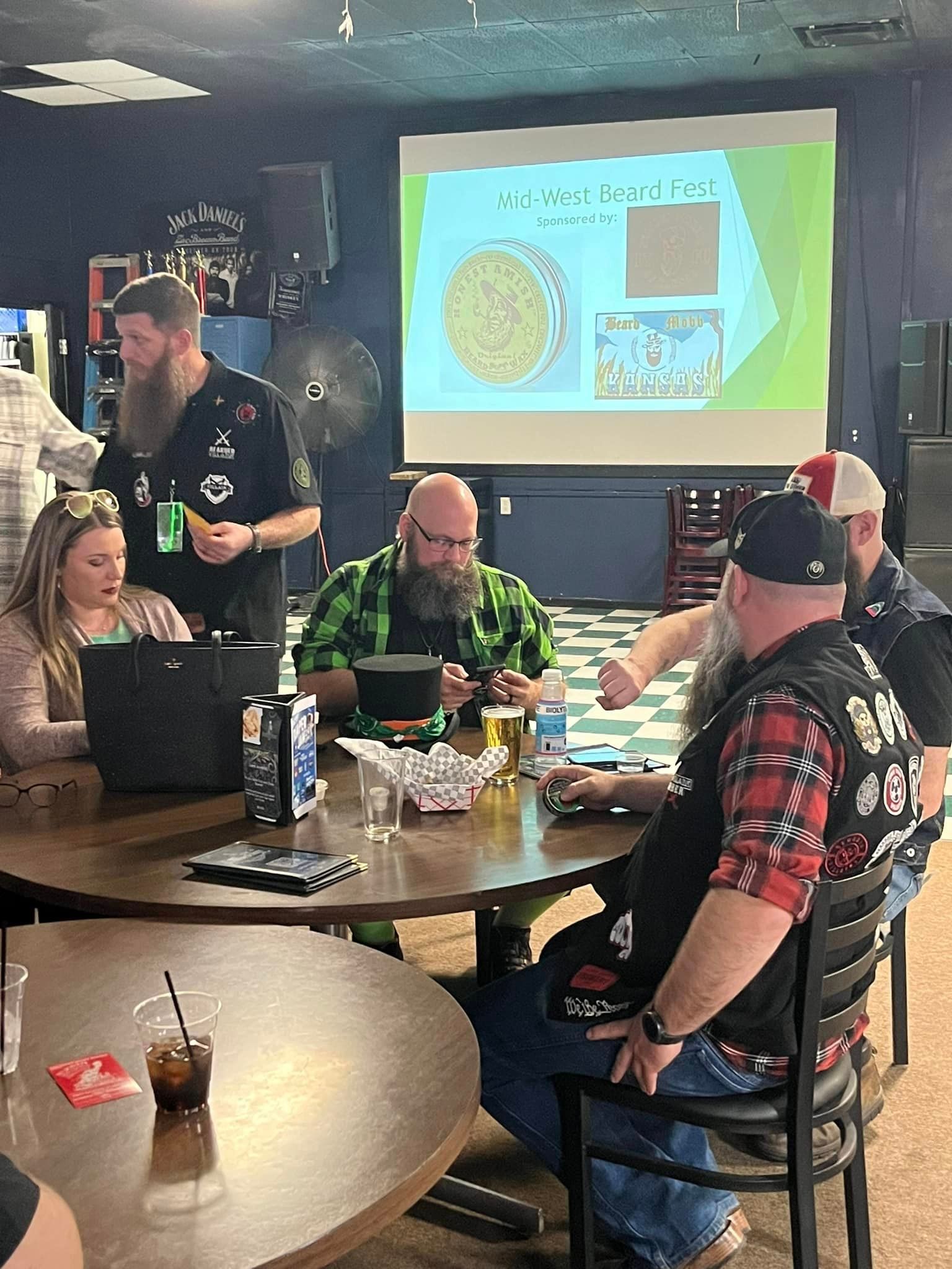 people enjoying Midwest Beard Fest