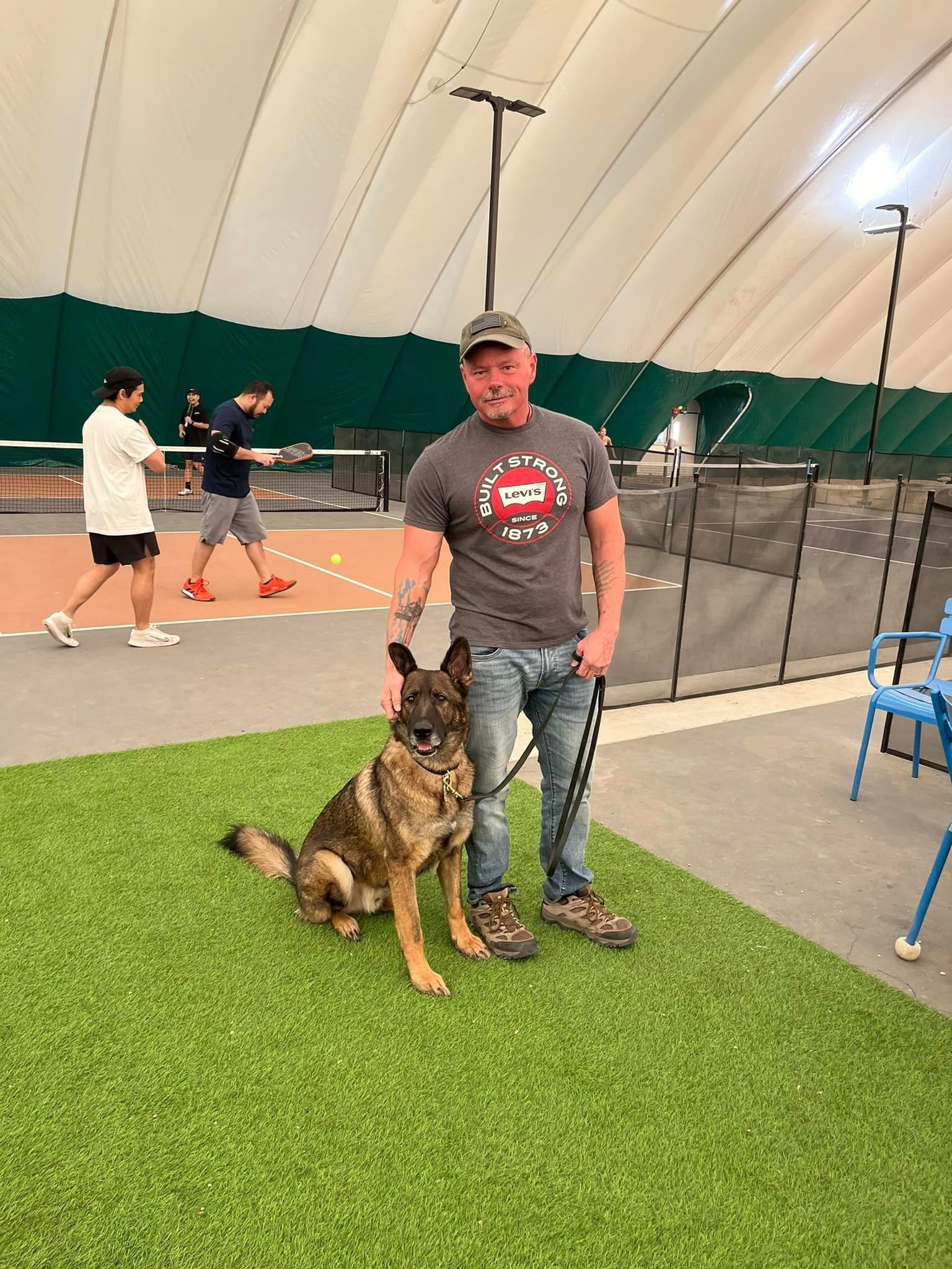 A man and his service dog