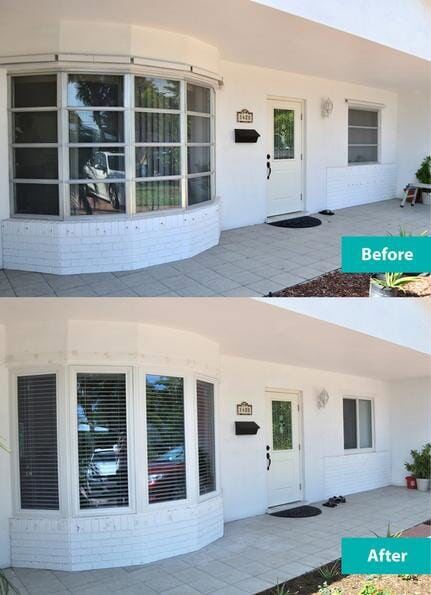 House Window Door Before & After — Window Repair in Deerfield Beach, FL