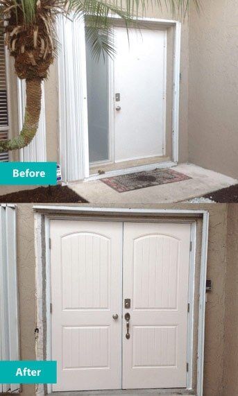 Indoor Custom Window Door Before & After — Window Repair in Deerfield Beach, FL