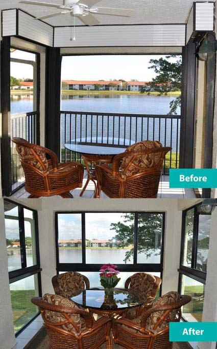 Window Area Before & After — Window Repair in Deerfield Beach, FL