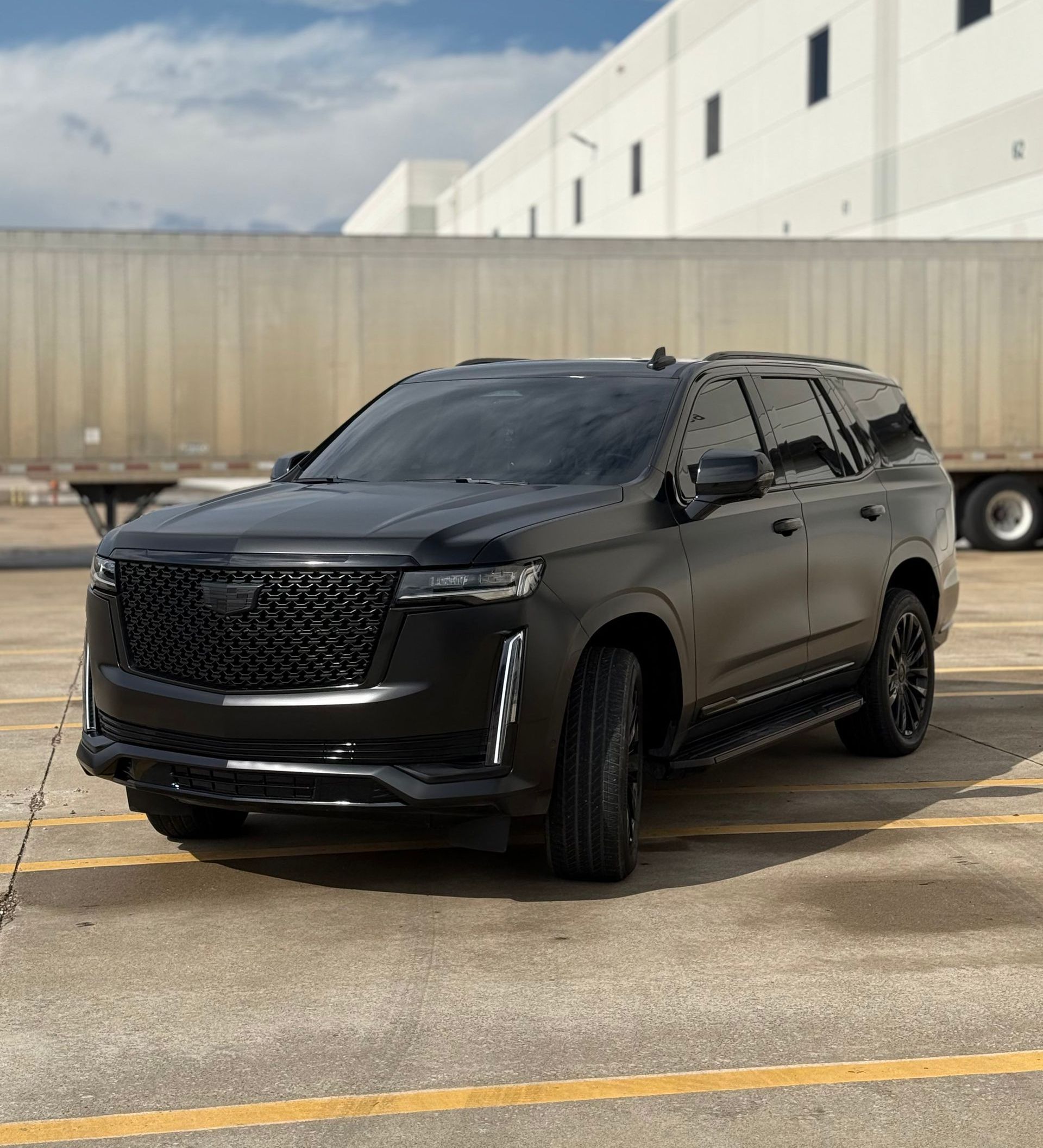 Black SUV with Vinyl Wrap