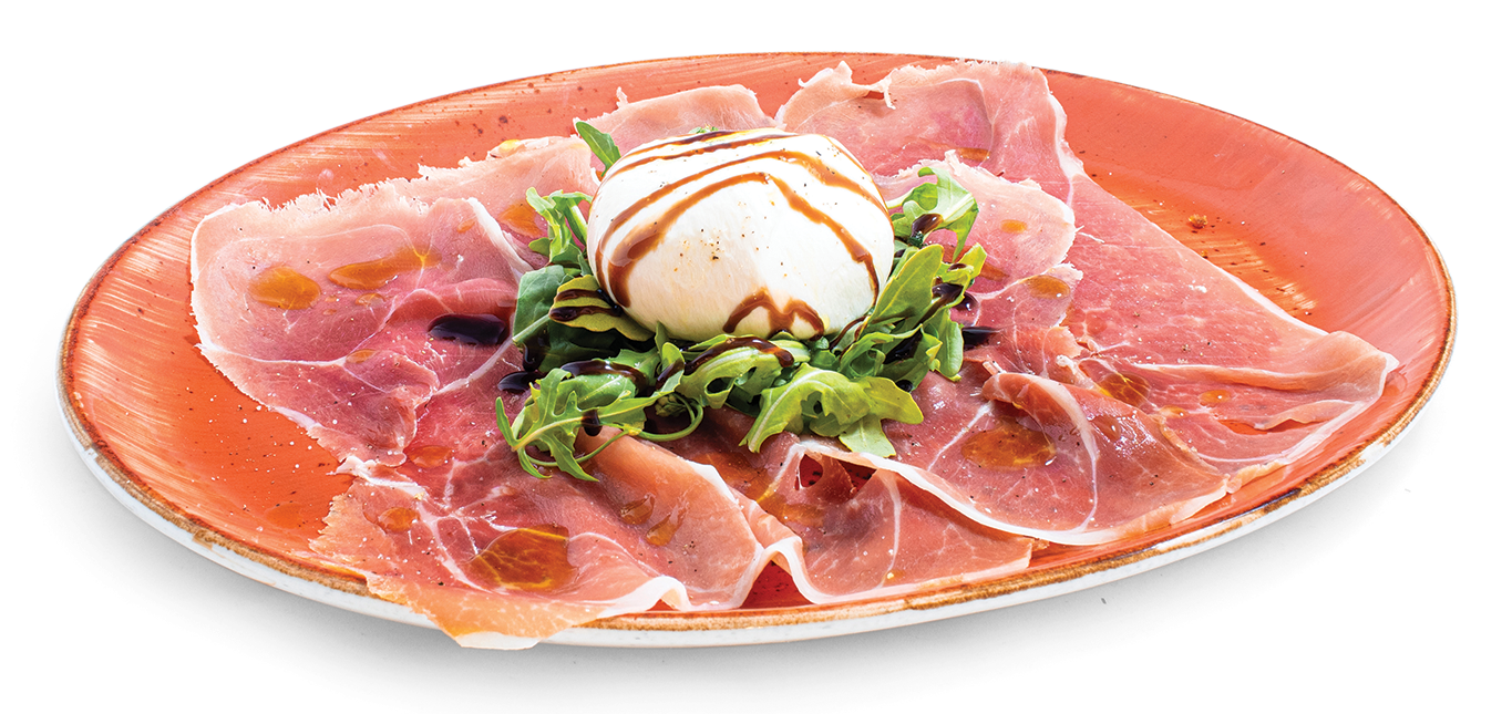 Prosciutto and Burrata Plate