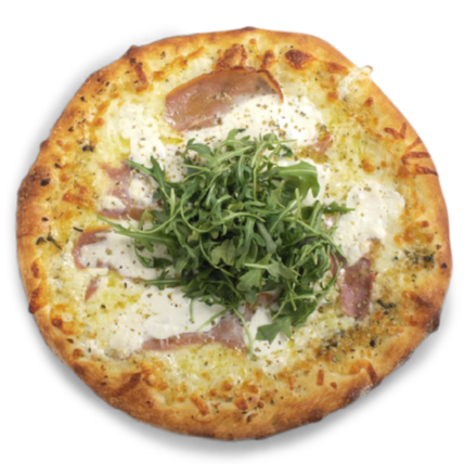 Truffle Burrata & Prosciutto Pizza
