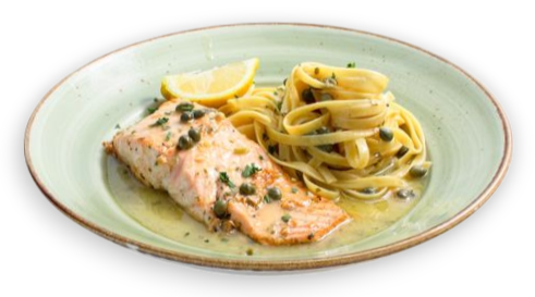 Wild Salmon Piccata Pasta