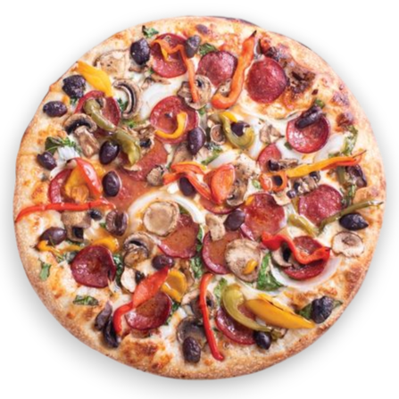 Halal Veggie Pepperoni New York Pizza
