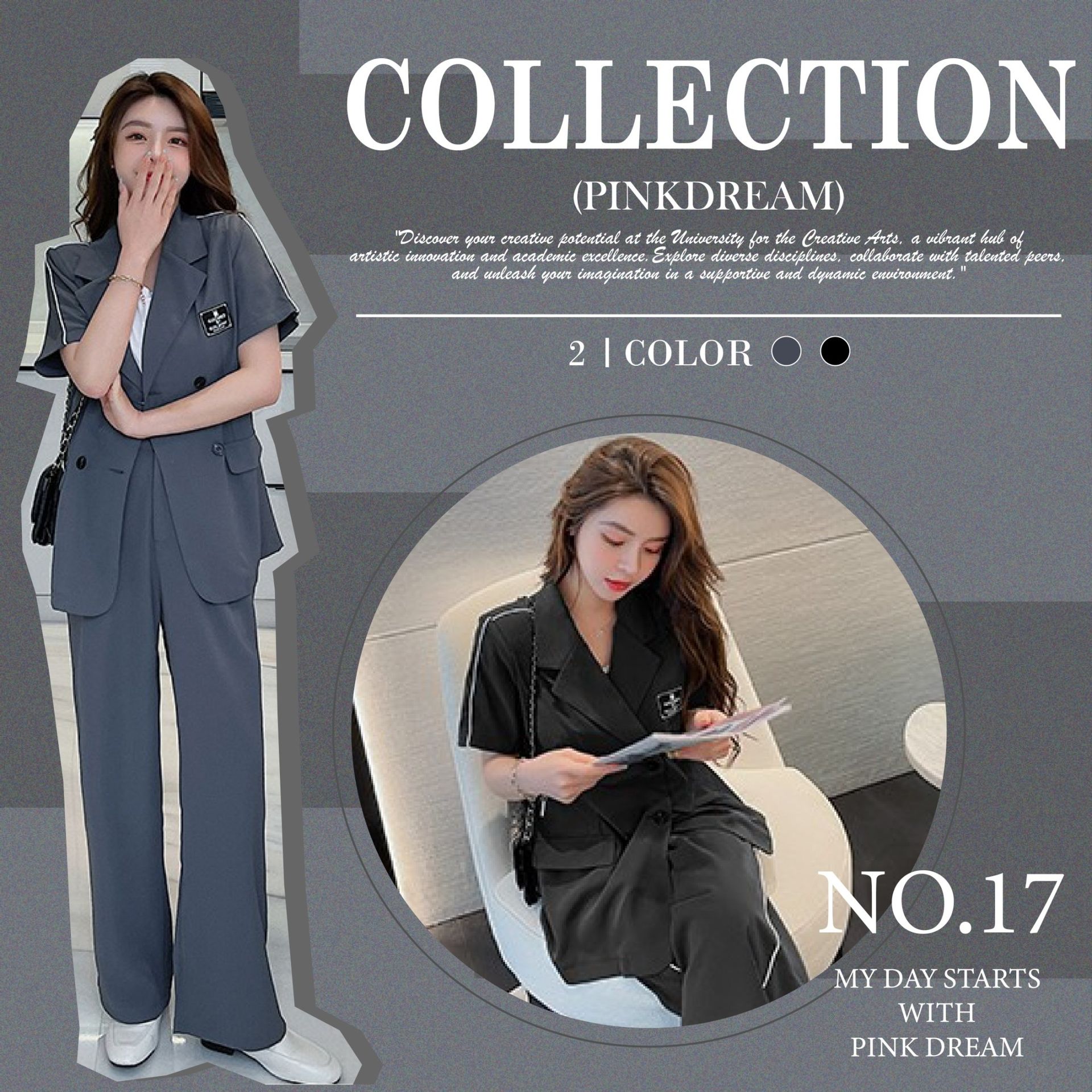 X現貨X一件免運X 989 簡約休閒款 短袖百搭西裝套裝-2色