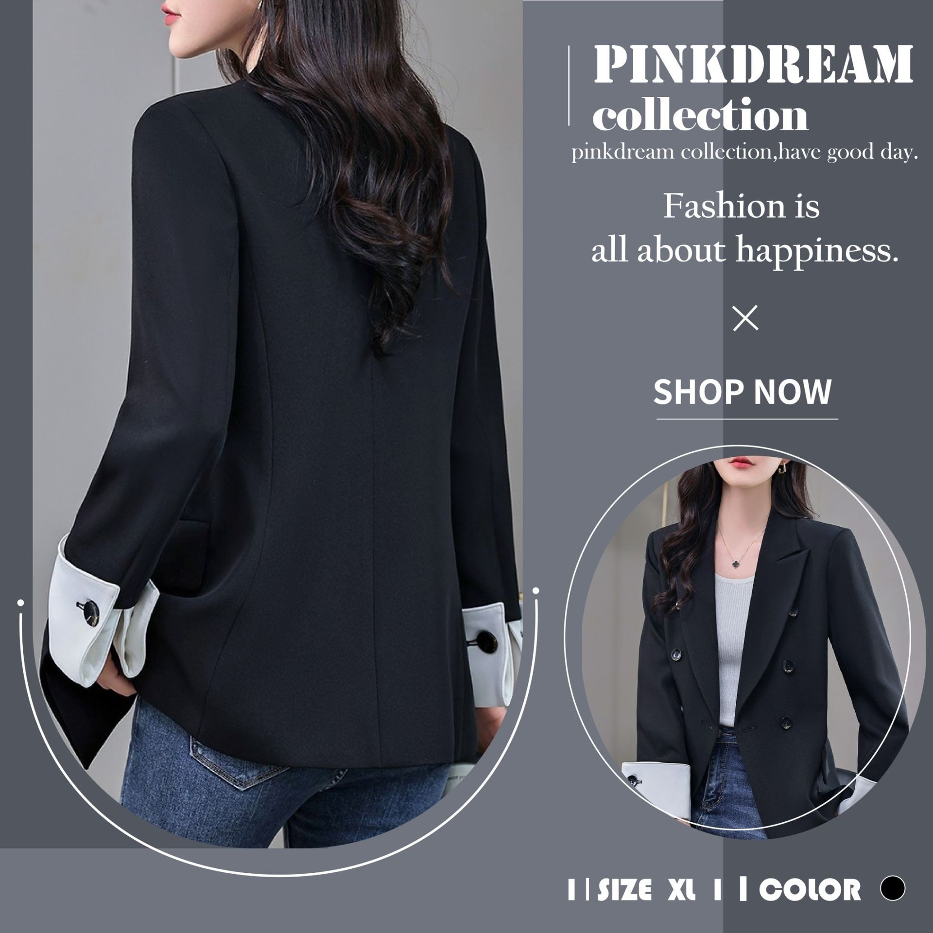 X現貨X一件免運X 基本小設計 高級感雙排扣西裝外套