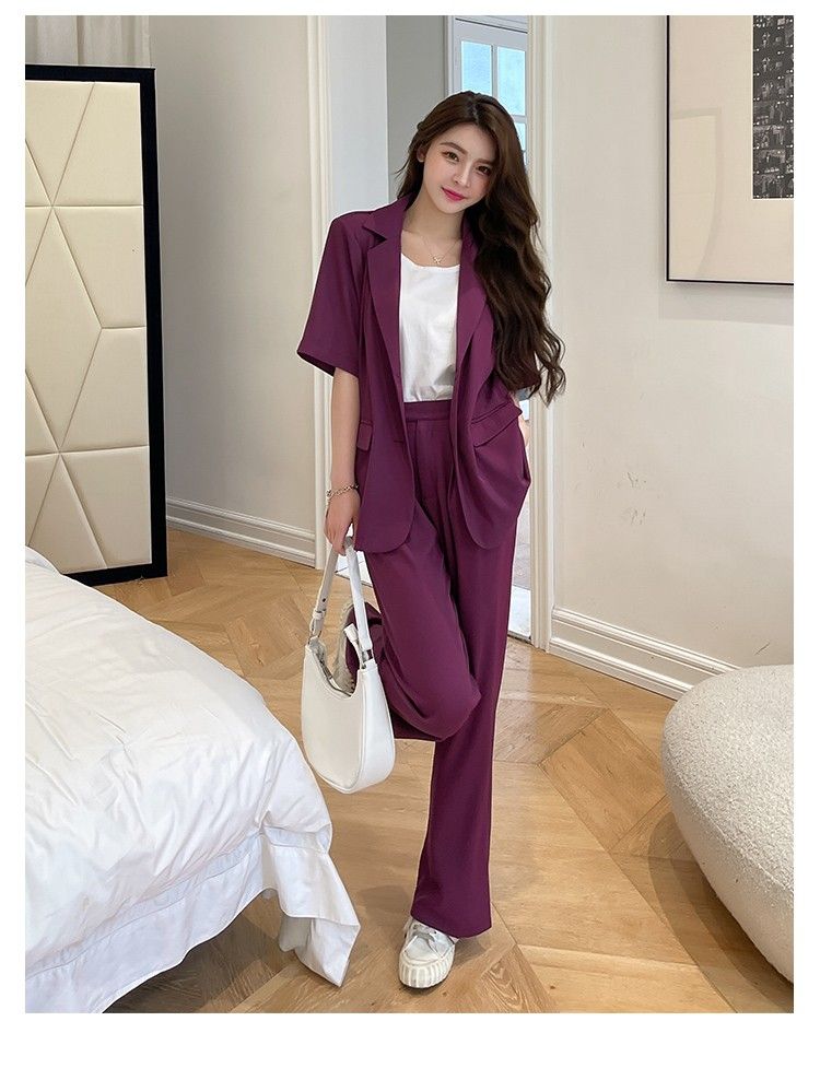 X現貨X一件免運X 988 韓版寬鬆潮感西裝套裝-2色