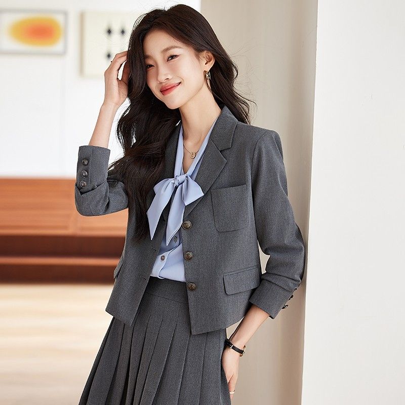 X加大尺碼限定X現貨X一件免運X 青春滿分西裝百褶裙套裝