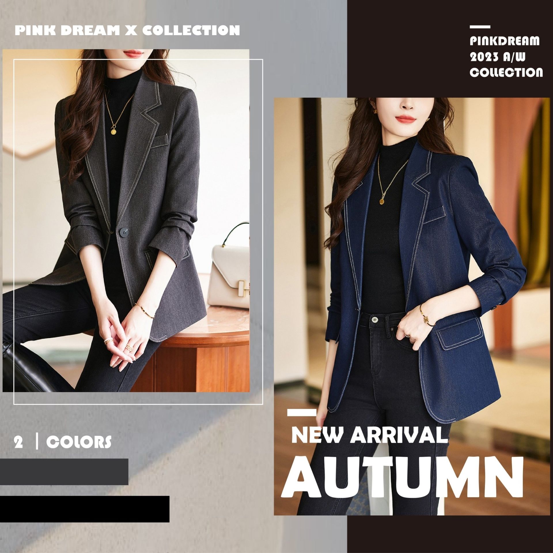 X現貨X正韓X一件免運X 像牛仔但又不是牛仔的西裝外套-2色