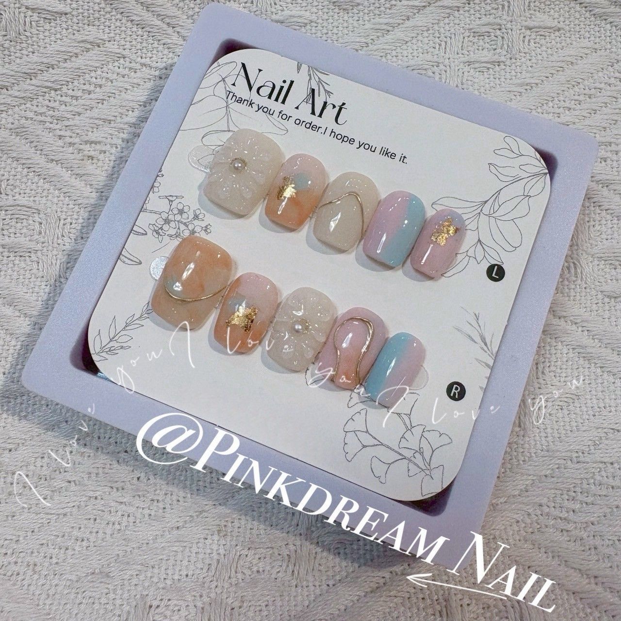 X現貨X一件免運X 超水指尖服飾1.6公分短方/彩色泡泡糖 /原創設計手工穿戴甲/附贈工具包/附贈收納盒