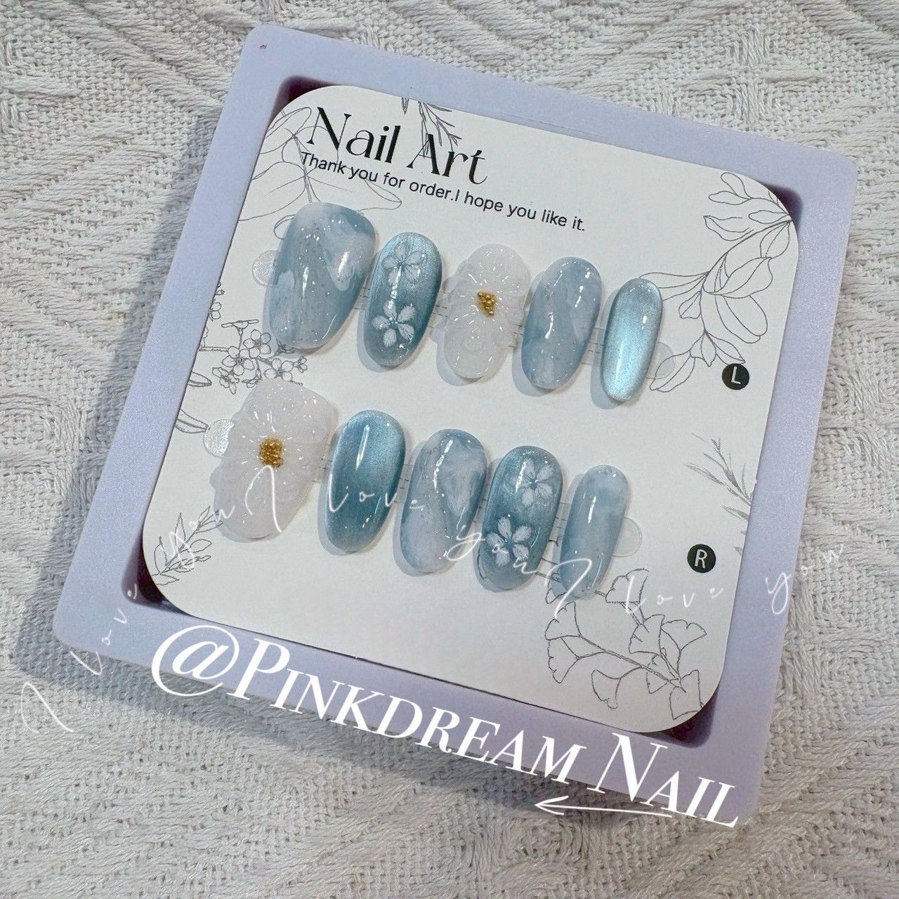 X現貨X一件免運X 超水指尖服飾 2公分橢圓甲/空中花園 /原創設計手工穿戴甲/附贈工具包/附贈收納盒