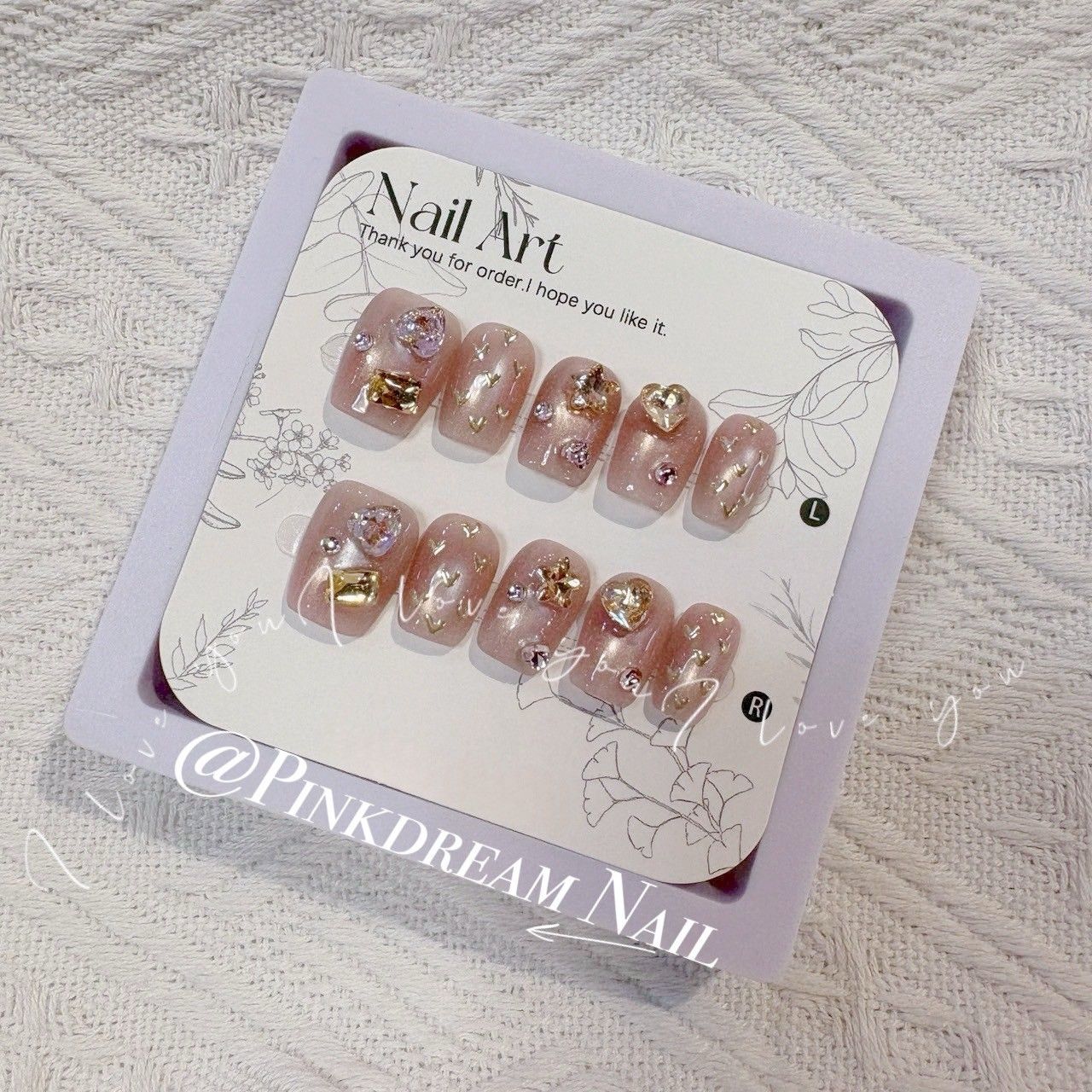 X現貨X一件免運X 超水指尖服飾 1.6公分短方/閃尼呆門 /原創設計手工穿戴甲/附贈工具包/附贈收納盒