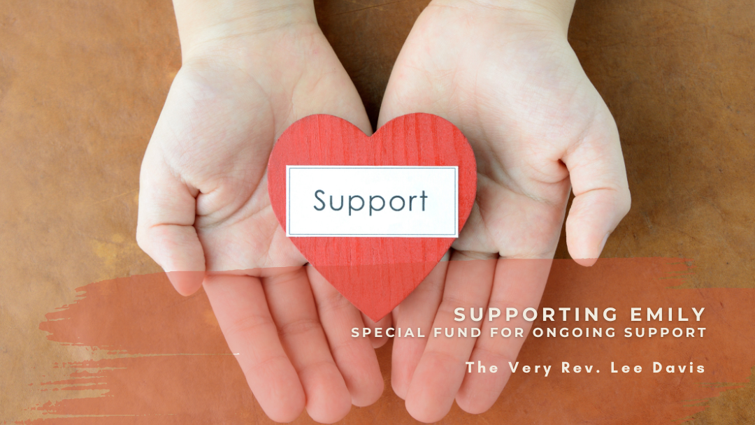 image of hands holding heart that says support