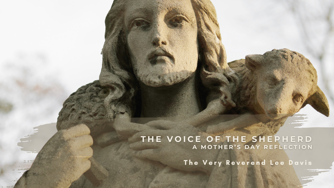 picture of statue of Christ with Sheep around neck