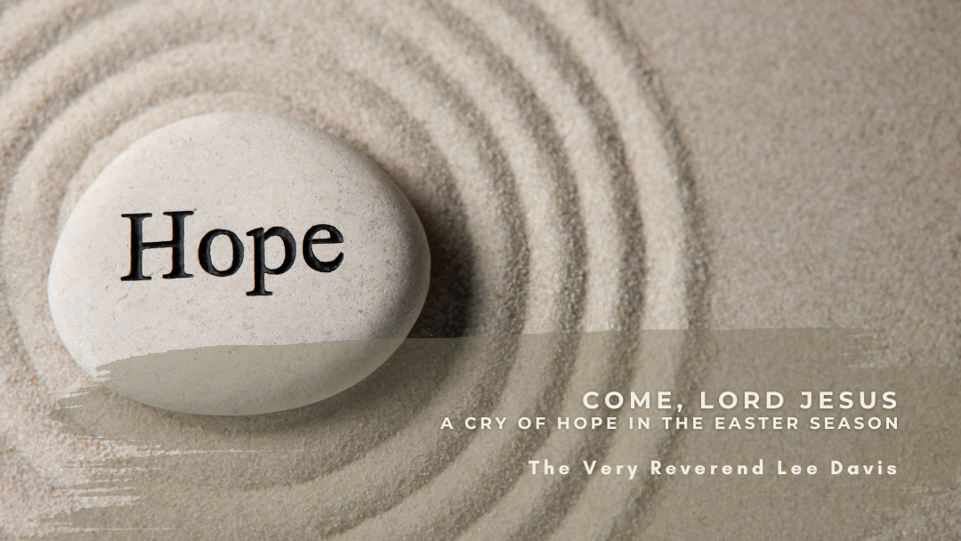 hope written on stone set in sand